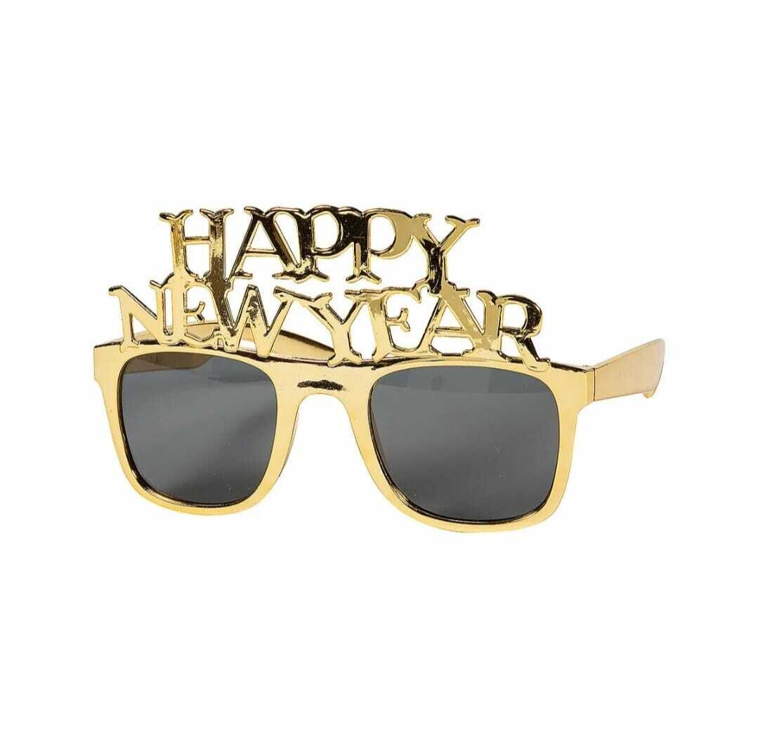 Happy New Year Gold Glasses /1Pc
