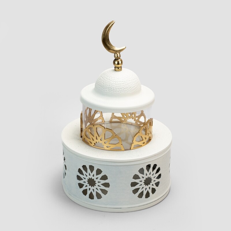 AL Nasr Arabesque Painted 2 Tiers Serving Acrylic Minaret