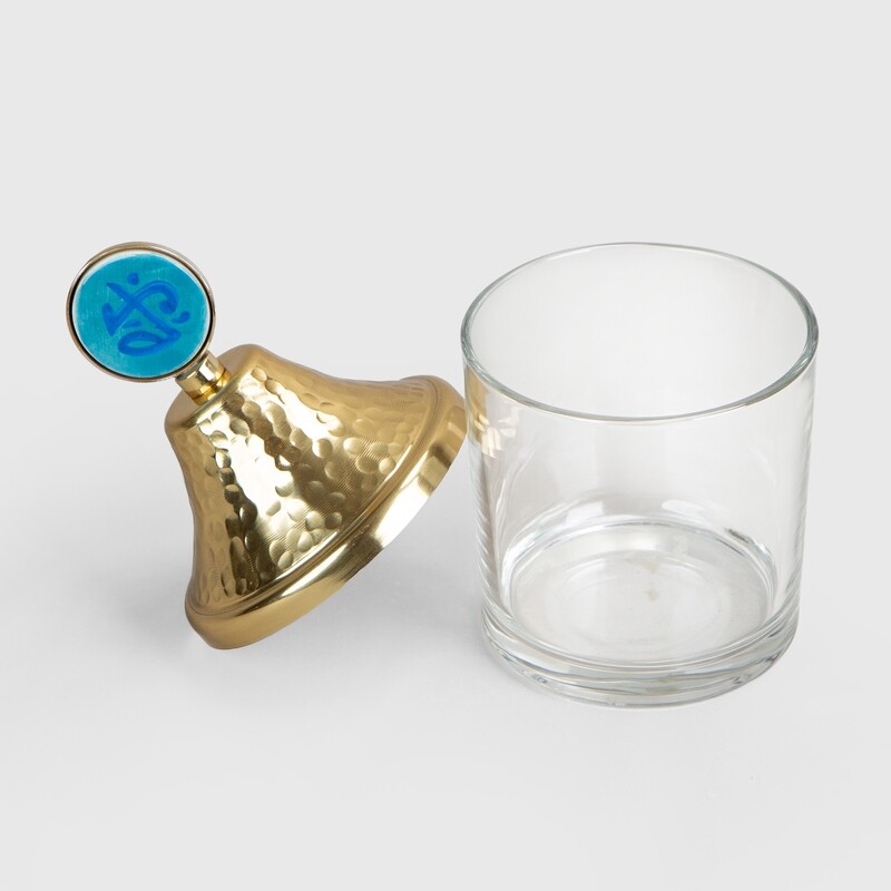 Al 3izza Calligraphy Glass Container