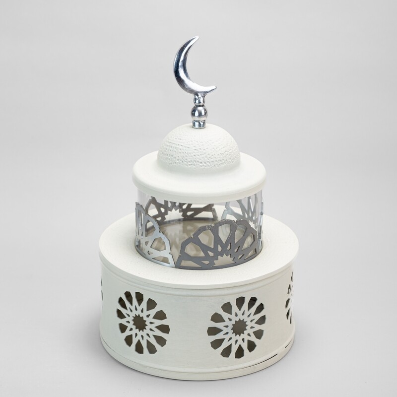 AL Karama Arabesque Painted 2 Tiers Serving Acrylic Minaret
