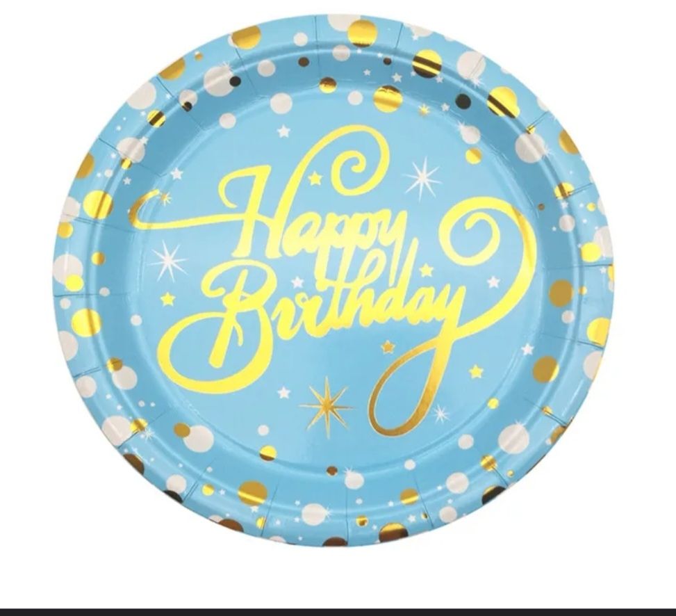 plates blue
