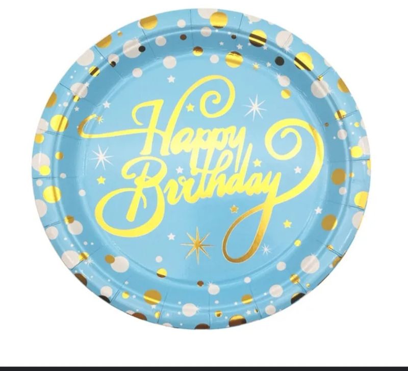 plates blue