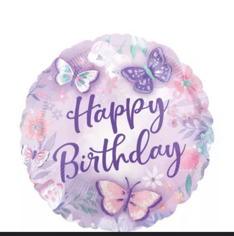 Happy Birthday Butterfly Foil Balloon