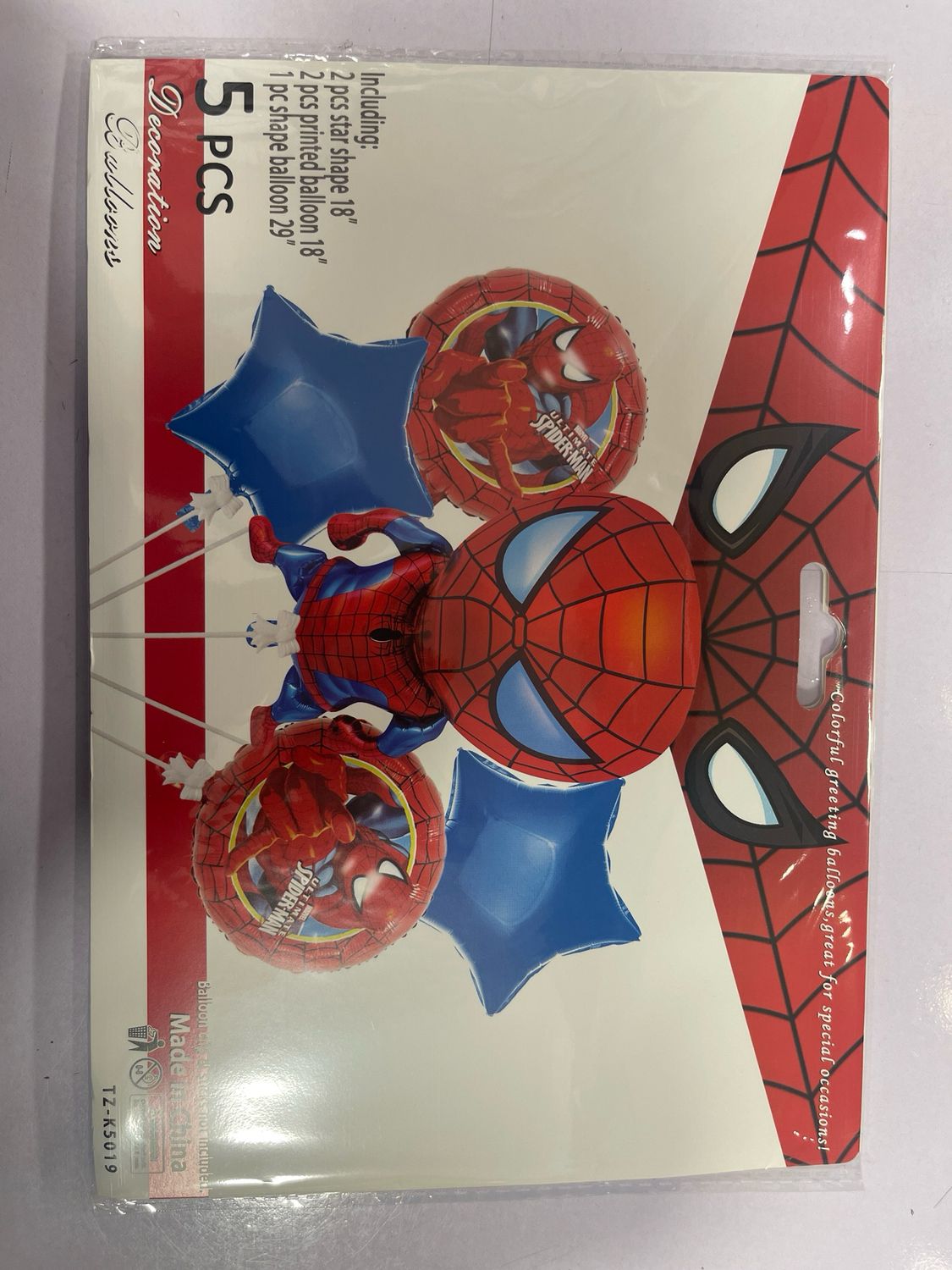 Spiderman Balloon 5 PCs