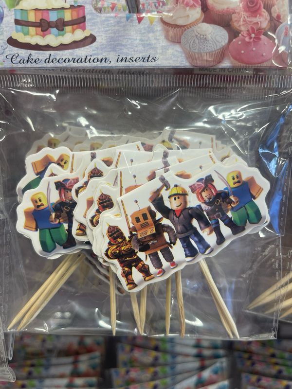 Roblox Cupcake Toppers /10 PCs