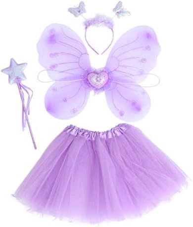 Child Purple Tutu Skirt With Butterfly