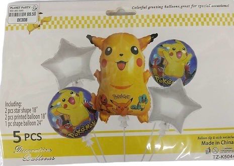Pokemon Foil Ballons /5 PCs