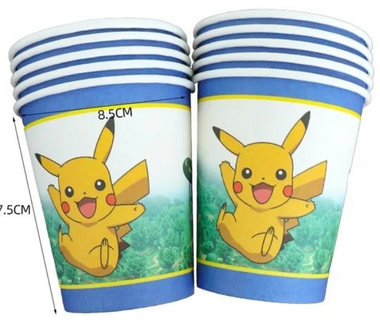 Pokémon Paper Cups /10 PCs