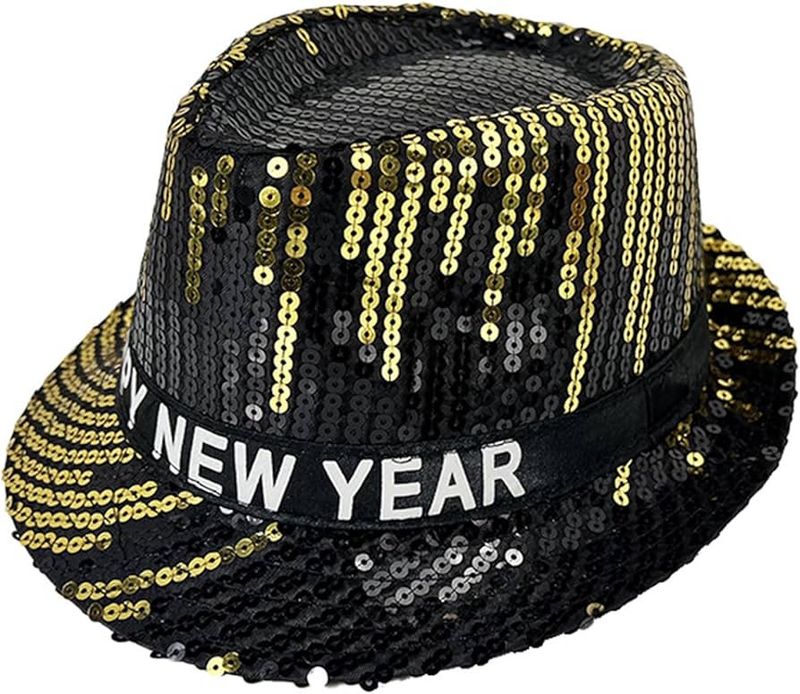 Jazz Hat Happy New Year Gold