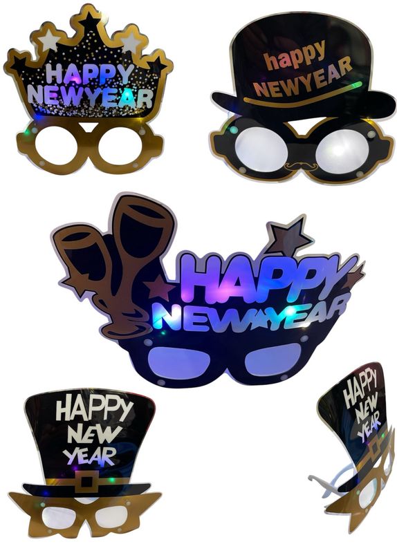 2025 Glow in the Dark Neon LED Glasses /1Pc