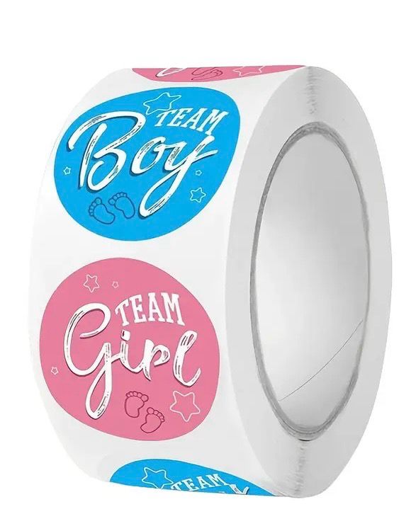 Gender Reveal Stickers/2.5cm /500pcs
