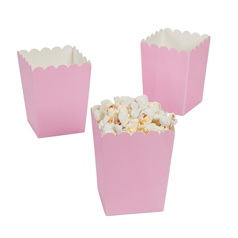 Lovely Pink Popcorn Treat Boxes /6Pcs