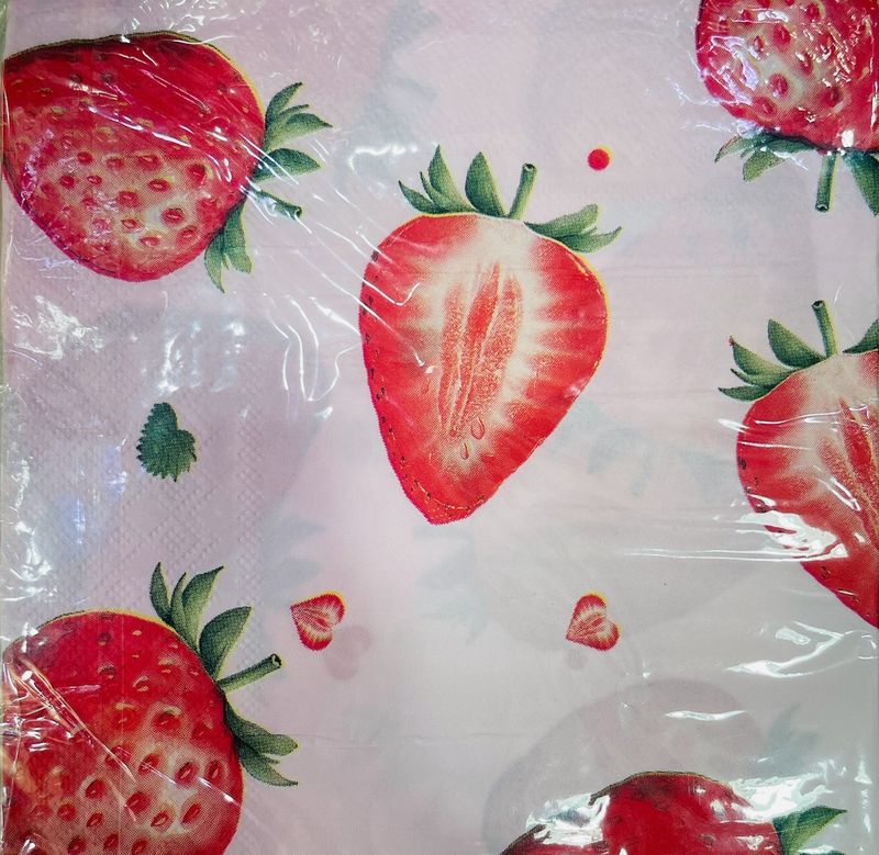 Paper Napkins Strawberry/20Pcs