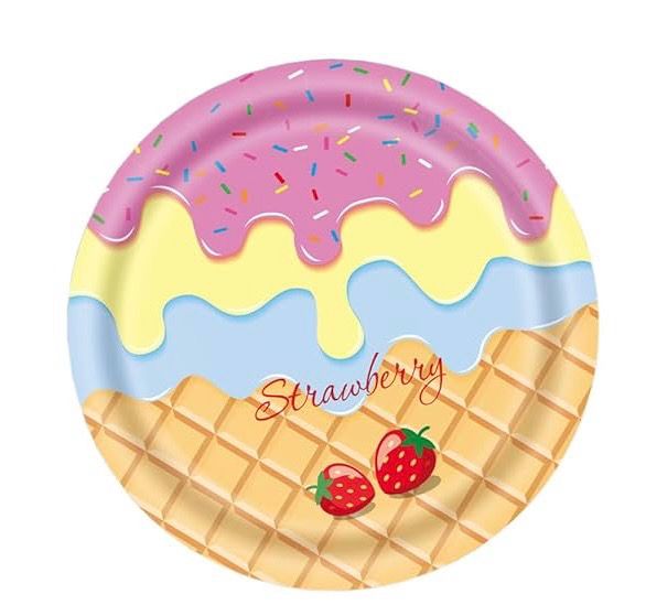 Plates Ice Cream /10 PCs