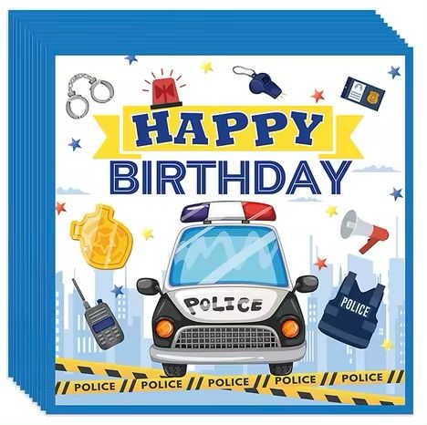 Police Napkin /20 Pcs Police Napkin /20 Pcs