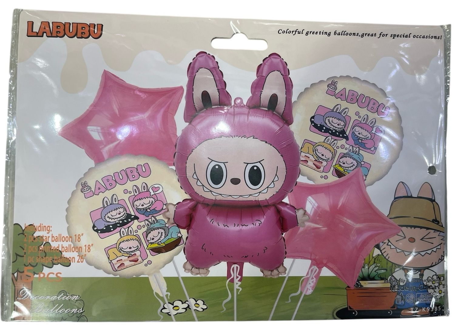 Labubu Foil Balloons /5 Pcs