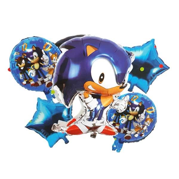 Sonic The Hedgehog Foil Balloon/5pcs