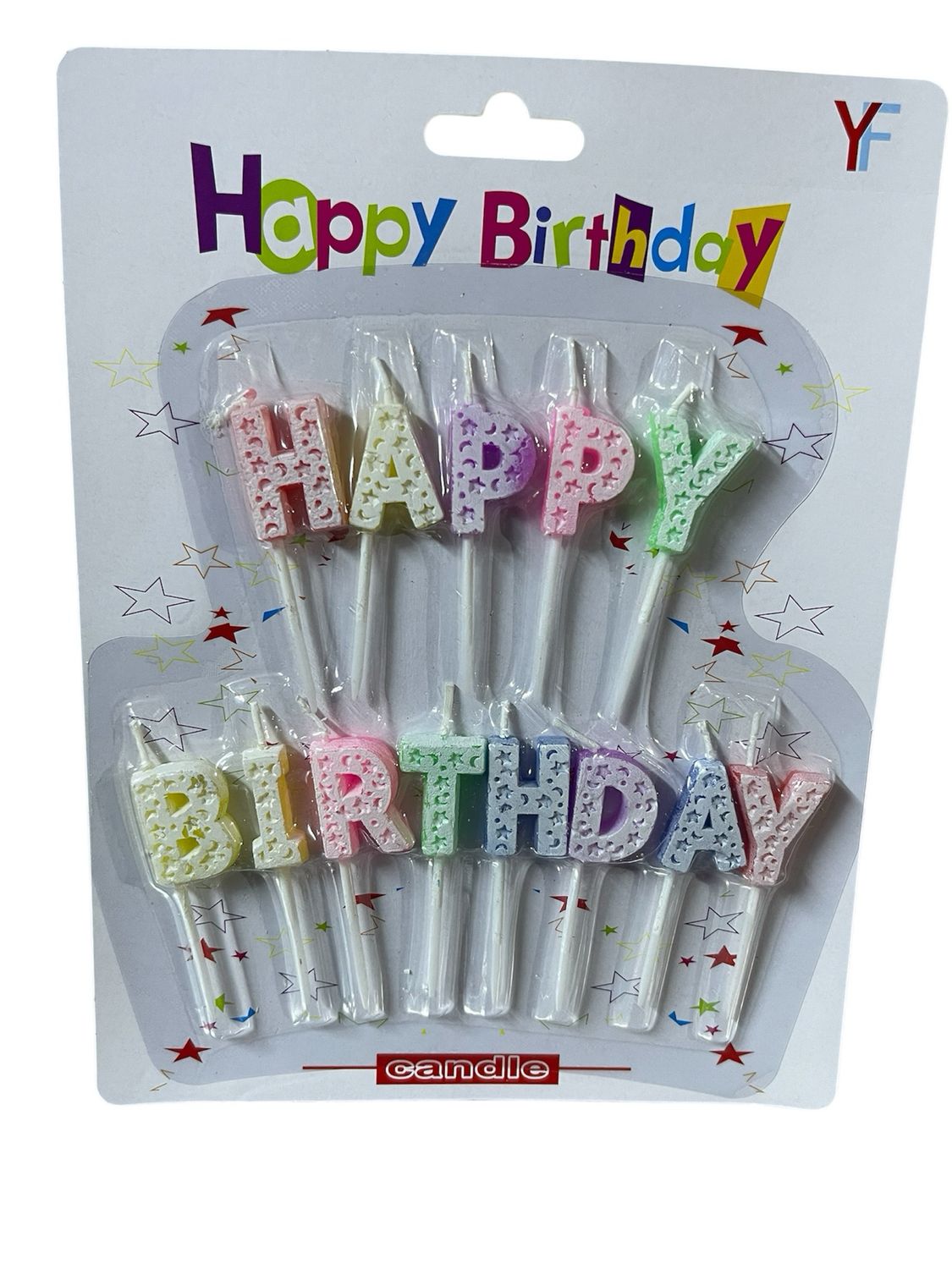 شمع هابي احرف /١٢ كرت