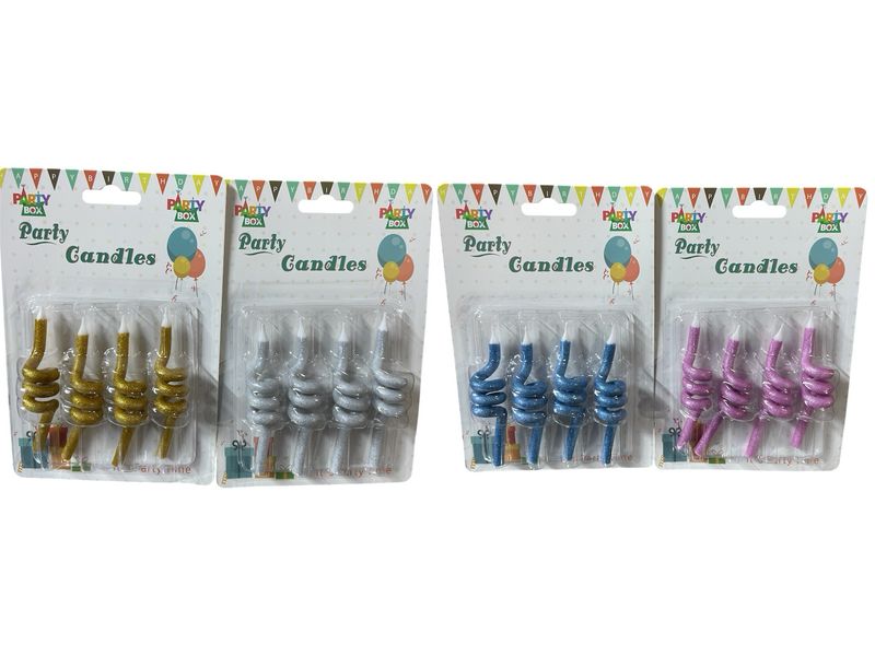 شمع زقزاق ٤ الوان /١٢ كرت