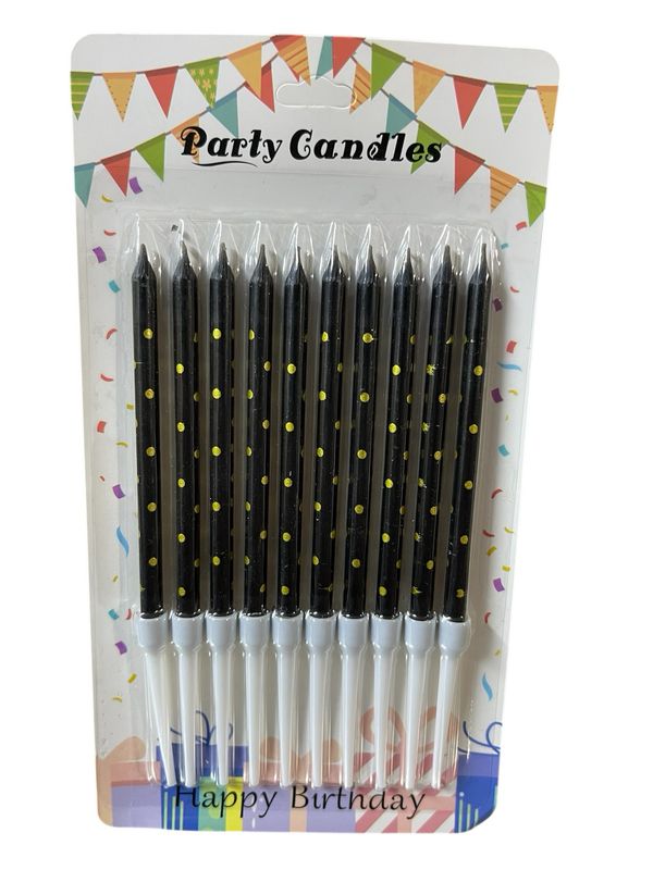 شمع اسود منقط/١٢ كرت