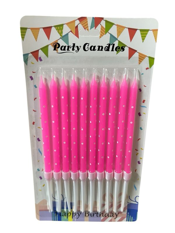 شمع زهري منقط/١٢ كرت