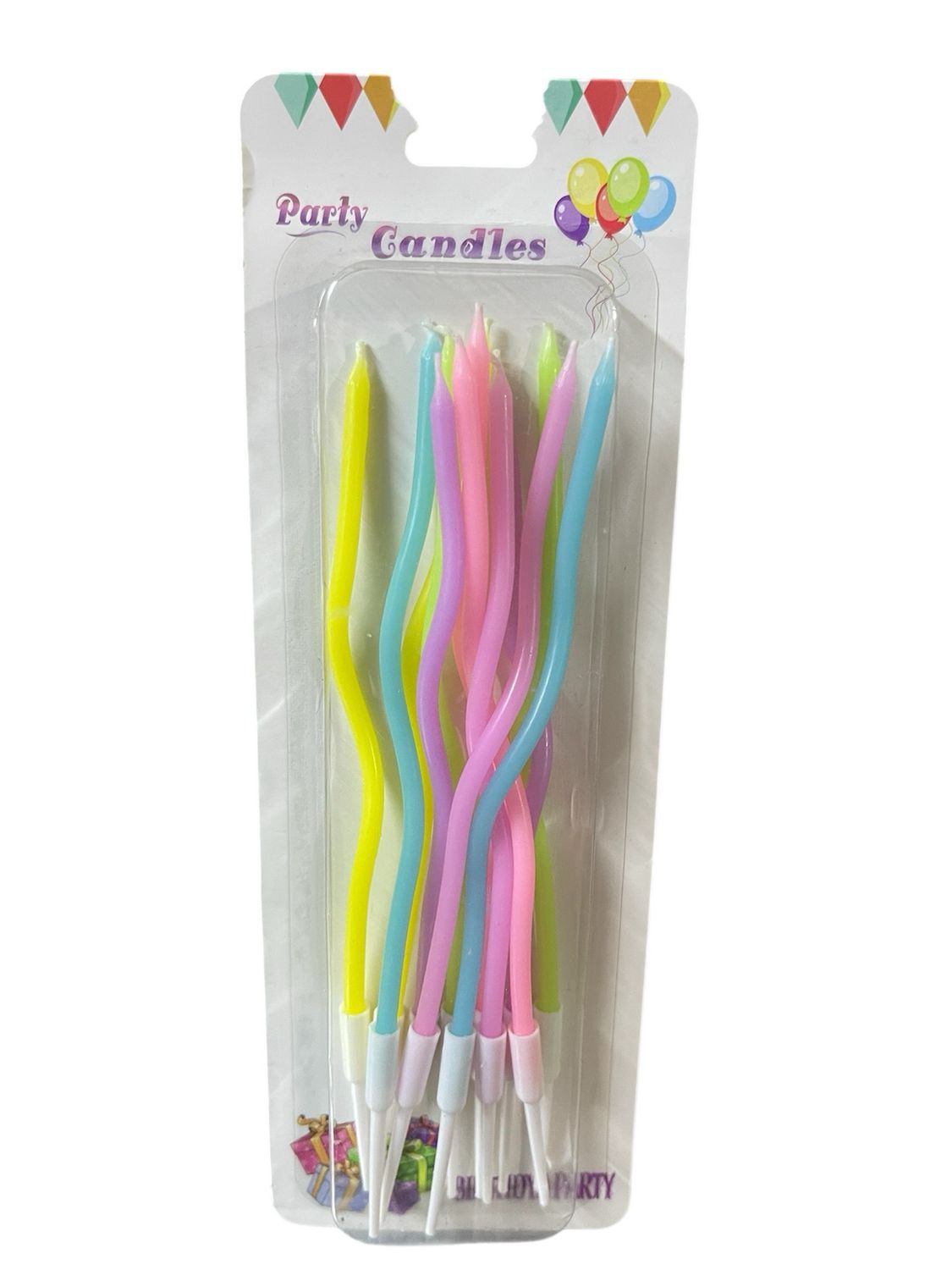 شمع زقزاق رفيع ملون /١٢ كرت