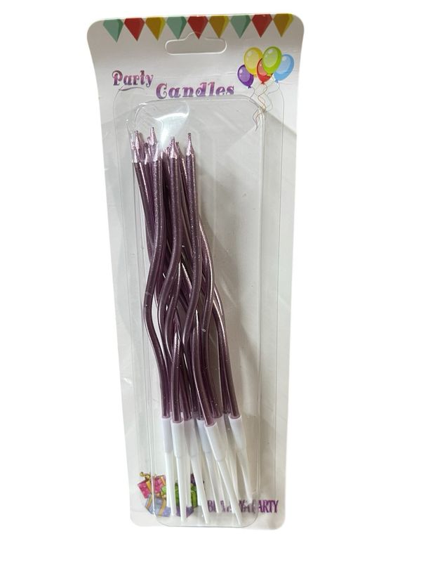 شمع زقزاق رفيع زهري /١٢ كرت