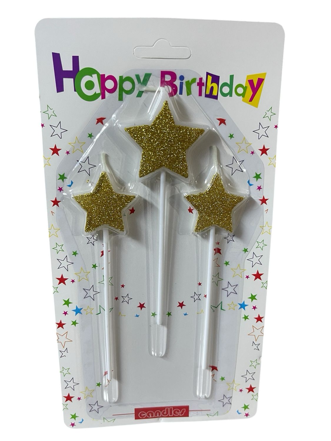 شمع نجوم ذهبي جليتر /١٢ كرت