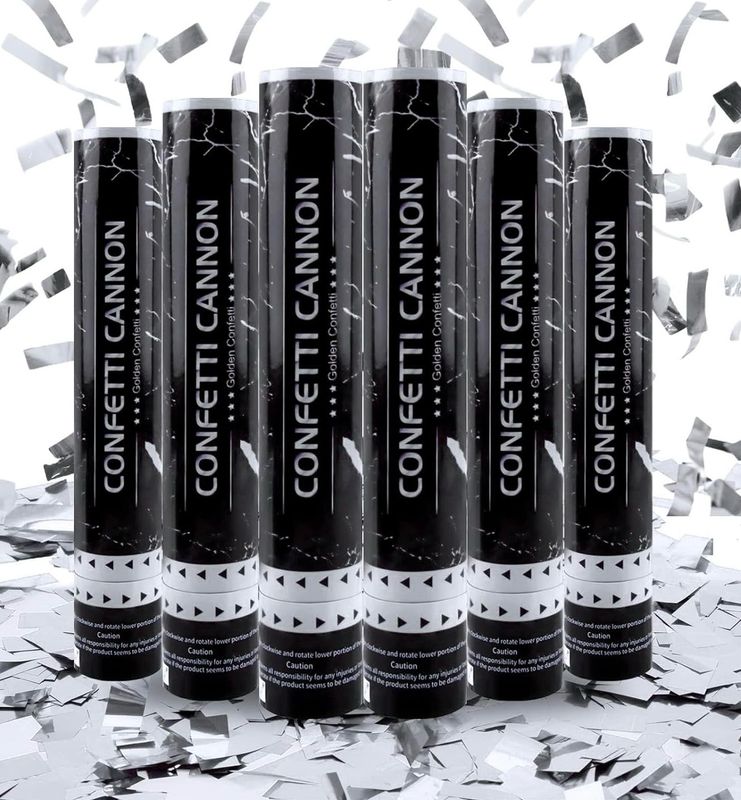Silver Confetti Poppers /1Pc
