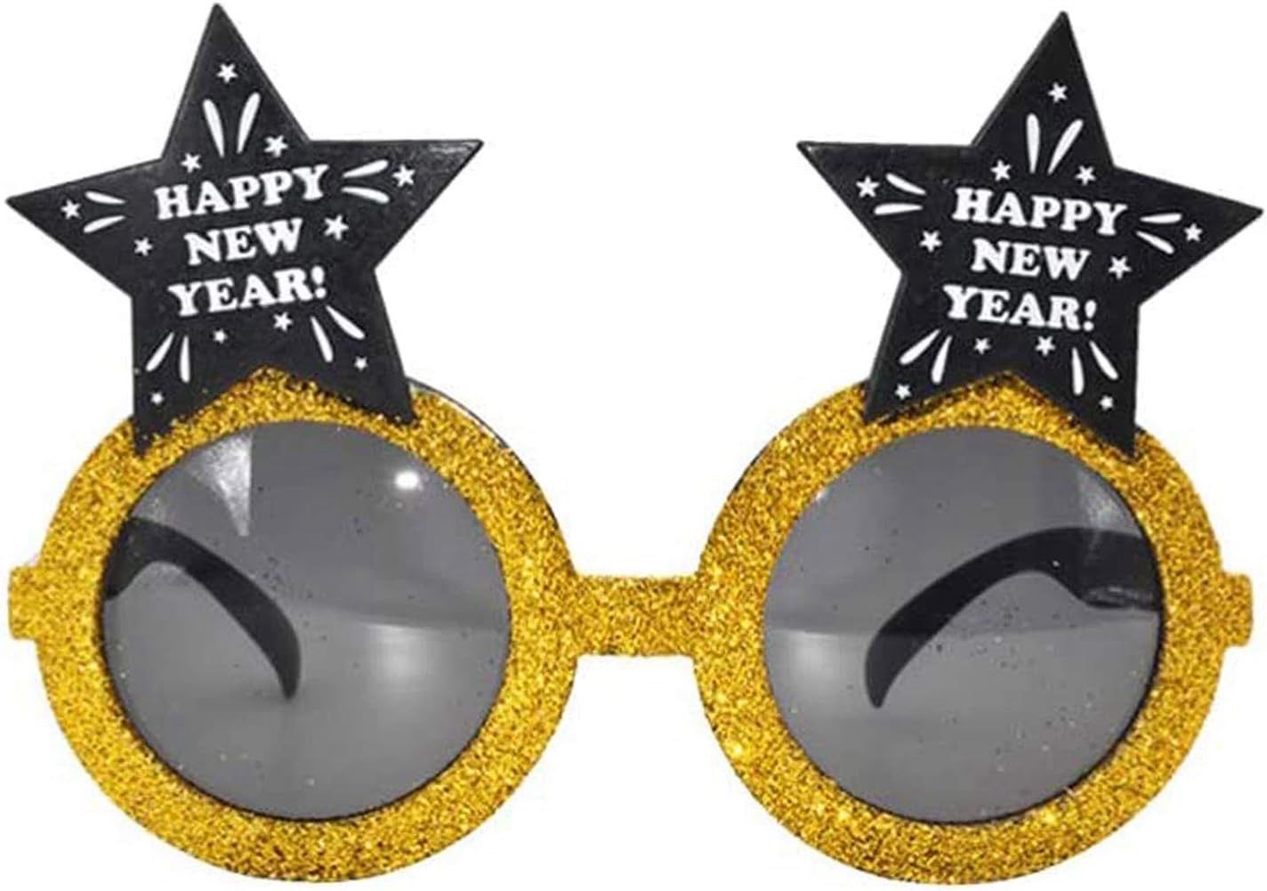 Happy New Year Gold Star Glasses
