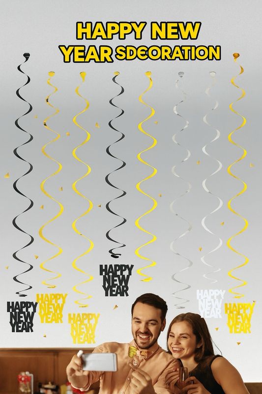 Glitter Banner Happy New Year