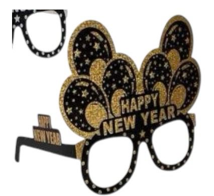 Happy New Year Paper Glasses/6 PCs