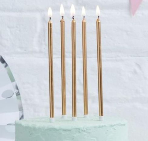 Long Candles Rose Gold /10 Pcs