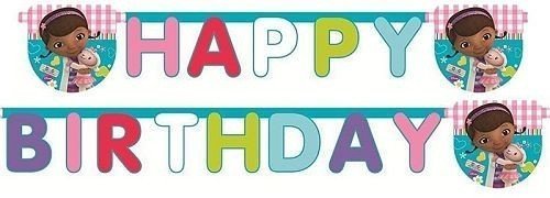 Happy Birthday Die-Cut Banner Doc Mcstuffins