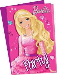 Invitations &amp; Envelopes Barbie Sparkle /6Pcs