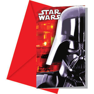 Invitations &amp; Envelopes Star Wars /6Pcs
