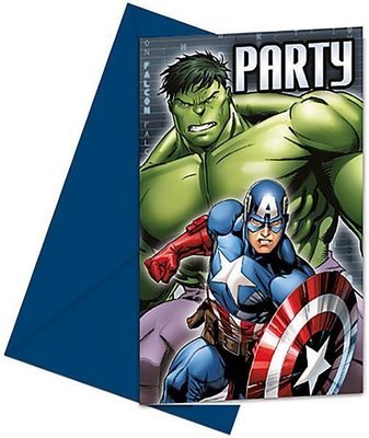 Invitations Avengers Multi Heroes /6Pcs