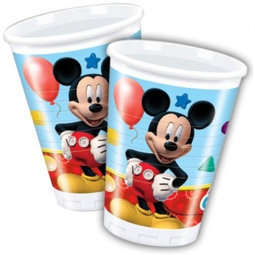 Plastic Cups Playful Mickey /8Pcs