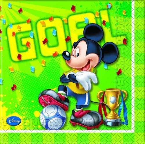 Paper Napkins Mickey Goal /20Pcs Paper Napkins Mickey Goal /20Pcs