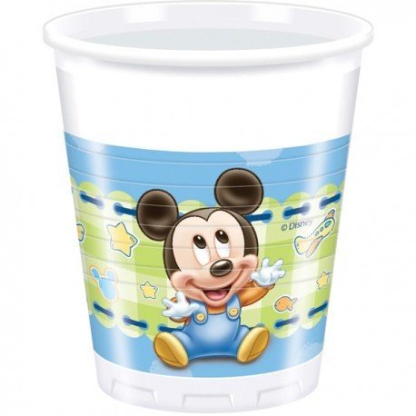 Plastic Cups Mickey Baby /8Pcs