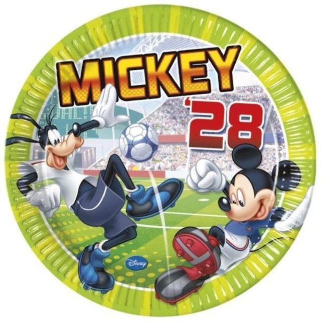 Paper Plates Mickey Goal /8Pcs Paper Plates Mickey Goal /8Pcs