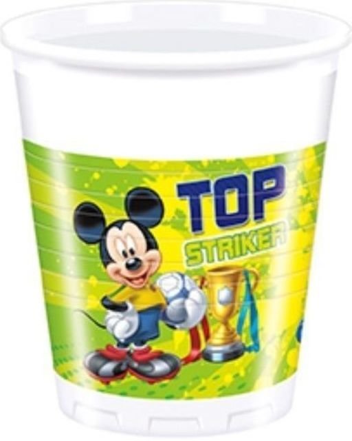 Plastic Cups Mickey Goal /8Pcs