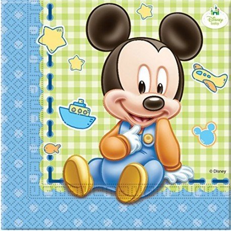 Paper Napkins Mickey Baby /20Pcs Paper Napkins Mickey Baby /20Pcs