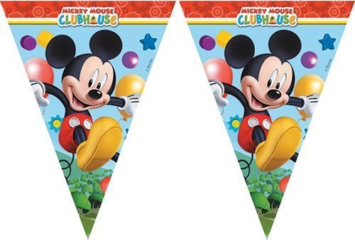 Triangle Flag Banner Playful Mickey