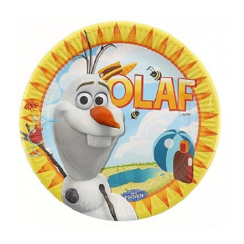 Paper Plates Olaf Summer /8Pcs