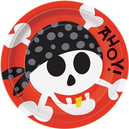 Pirates Fun Plates /8Pcs Pirates Fun Plates /8Pcs