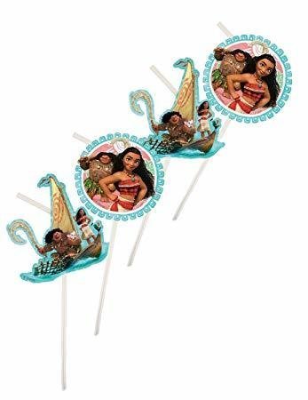 Medallion Flexi Drinking Straws Moana /6Pcs