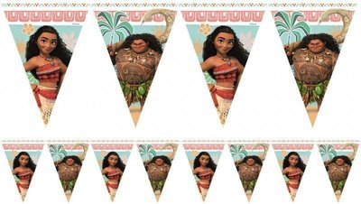 Triangle Flag Banner Moana