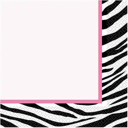 Zebra Passion Lunch Napkins /16Pcs