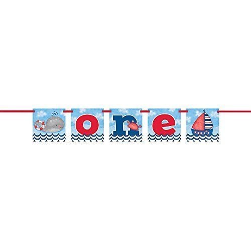 Nautical 1st Birthday Block Banner